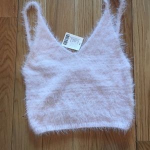 Urban outfitters fuzzy crop top